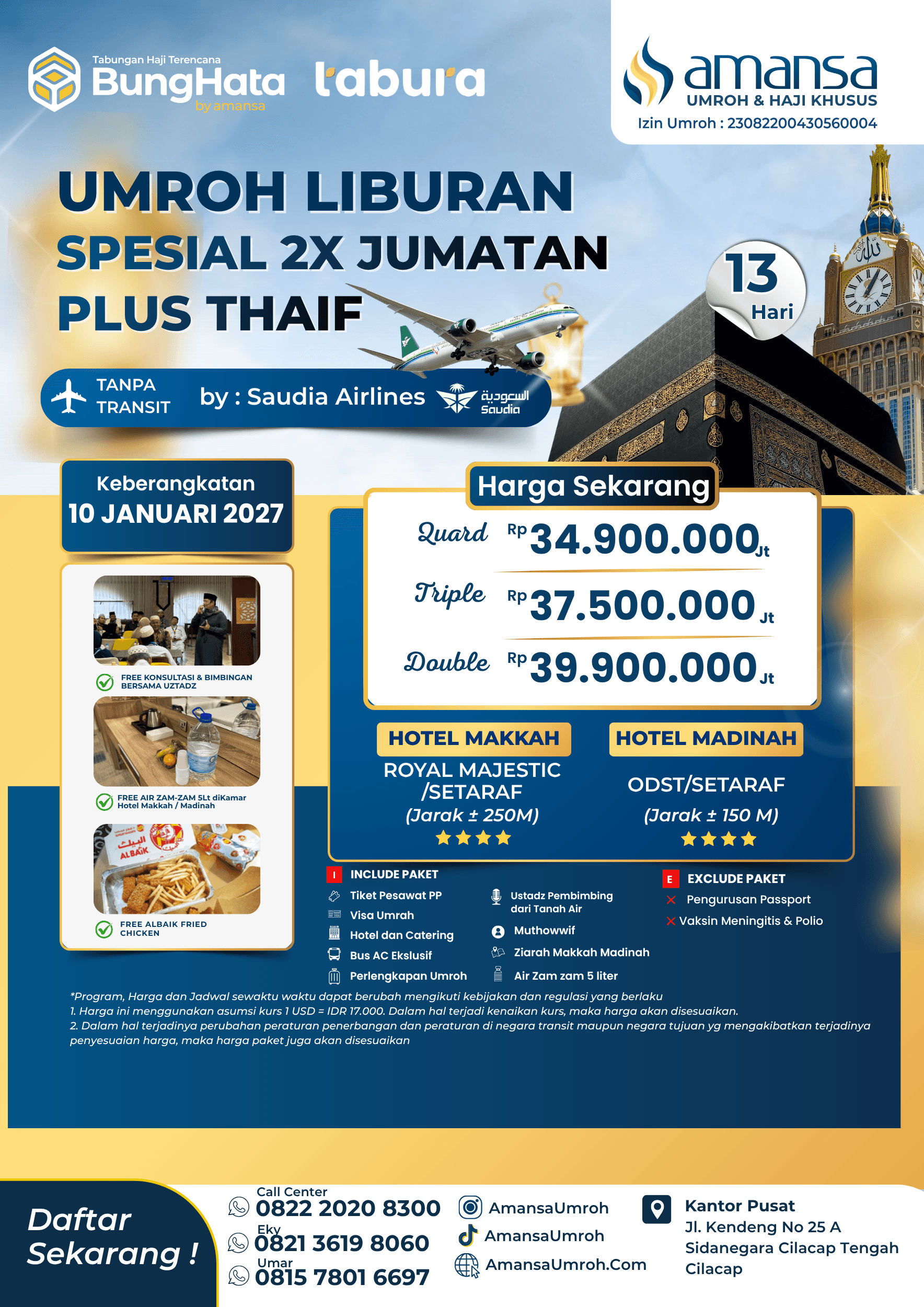 10 JANUARI 2027 13 HARI