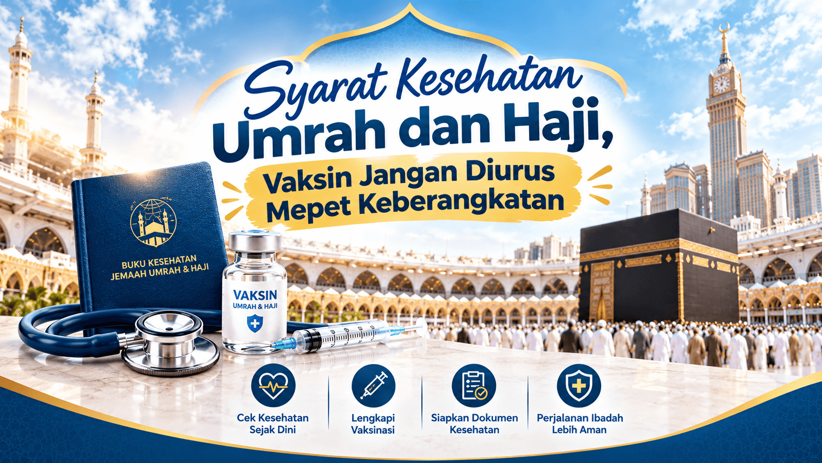 Syarat Kesehatan Umrah dan Haji, Vaksin Jangan Diurus Mepet Keberangkatan