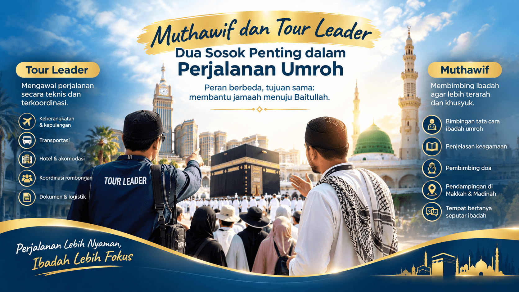 Tour Leader dan Muthawif dalam Perjalanan Umroh: Apa Bedanya dan Mengapa Keduanya Penting?