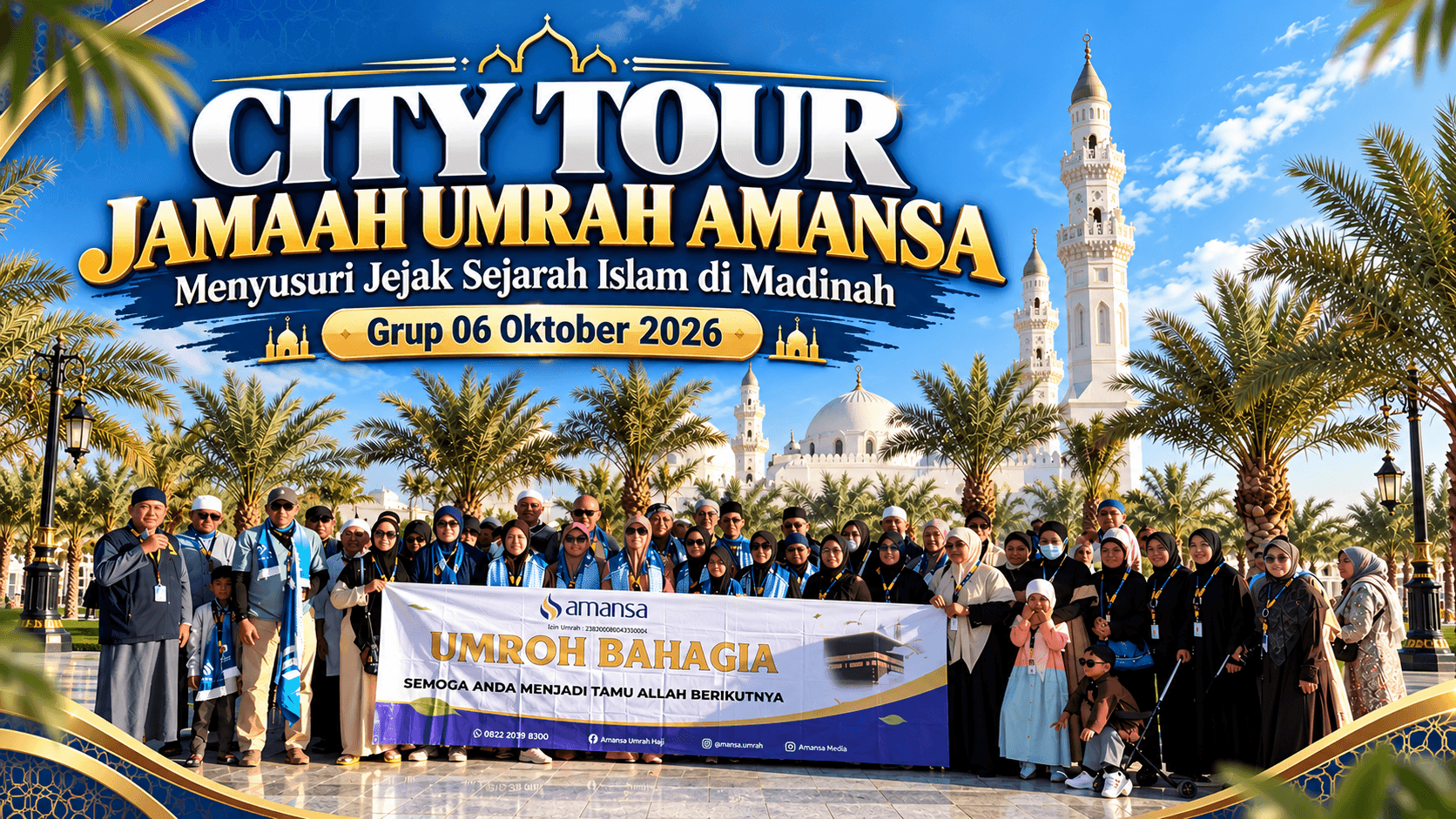 City Tour Jamaah Umrah Amansa di Madinah, Menyusuri Jejak Sejarah Islam Penuh Makna