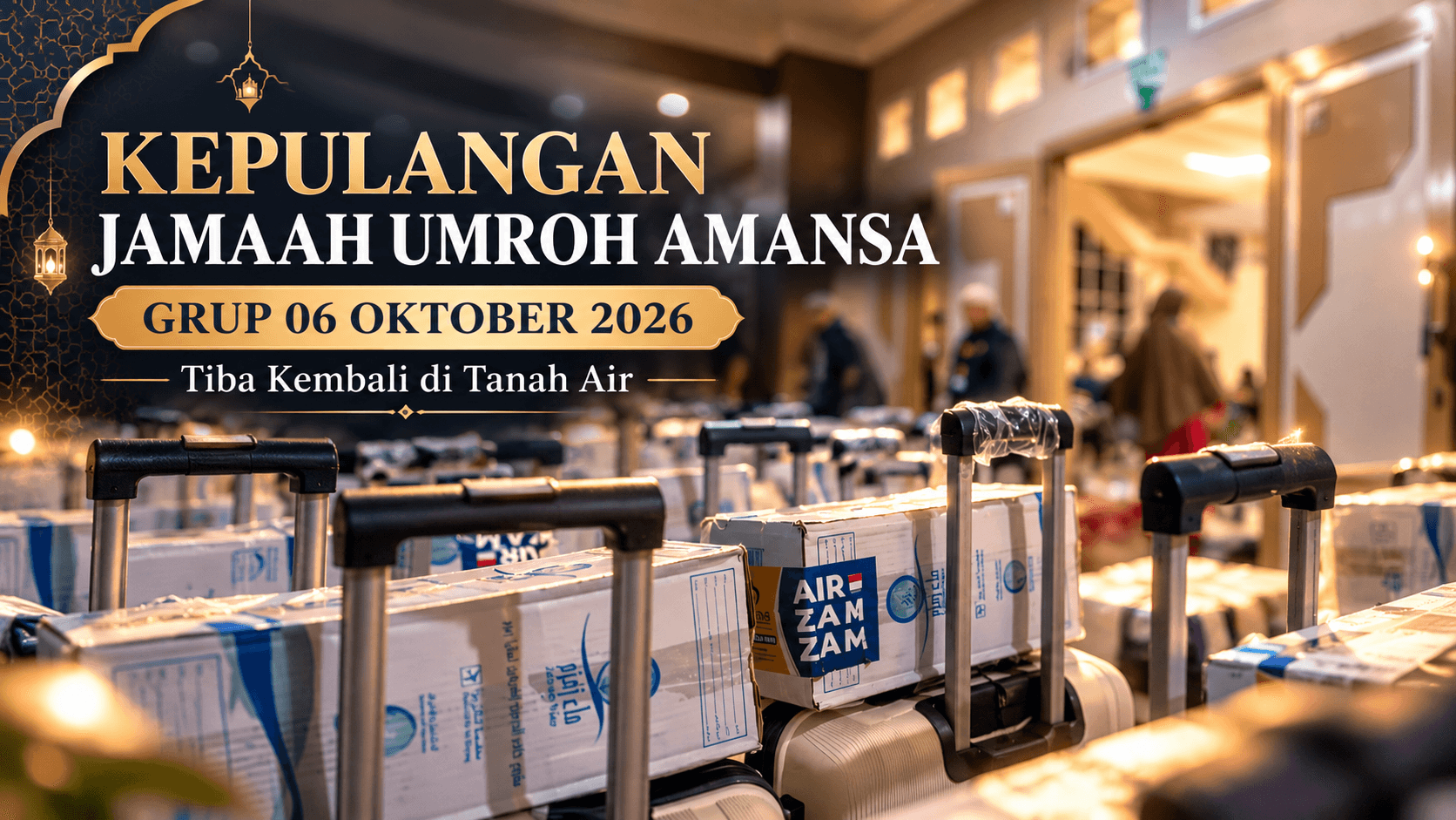Kepulangan Jamaah Umroh Amansa Grup 06 Oktober 2026 di Masjid Agung Darussalam Cilacap