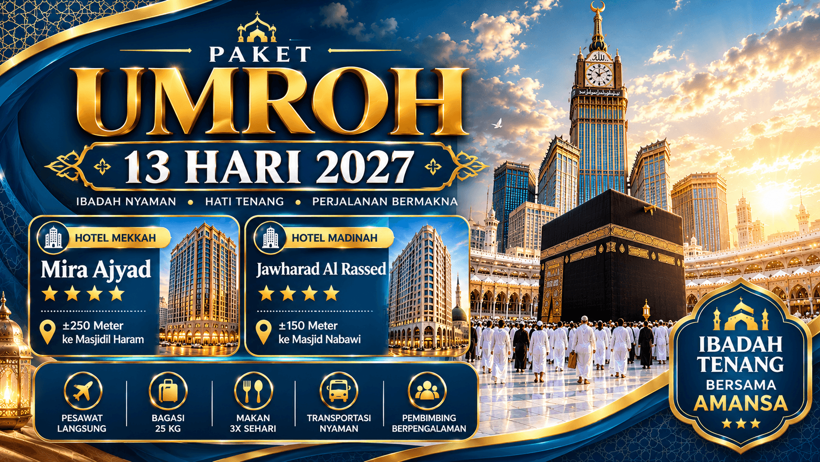 Paket Umroh 13 HARI 2027